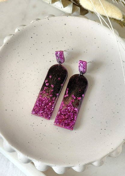 Pink Chunky Dangles | Handmade Polymer Clay Earrings